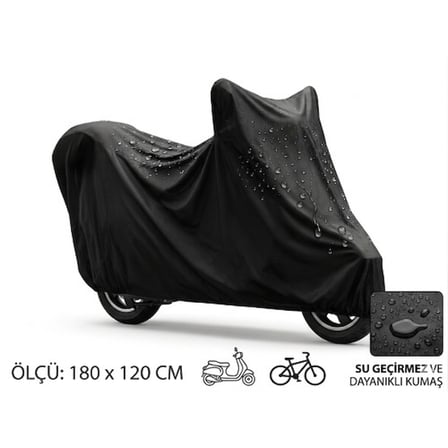 Motosiklet ve Scooter Koruma Brandası – Su ve Toz Geçirmez 180x120 cm