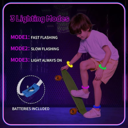 Festival & Parti LED Bileklik Baskı Yapılabilir 3 Farklı Mod Işıklı 1 Adet