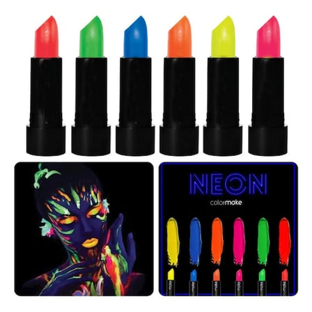 GlowPaint 6’lı Neon Boya – UV Işıkta Parlayan Makyaj Seti