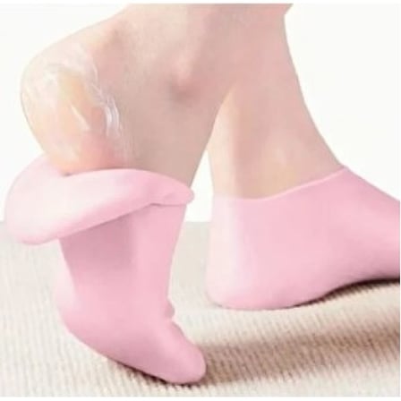 Küçük Boy Silikon Nemlendirici Ayak Bakım Çorabı Pembe