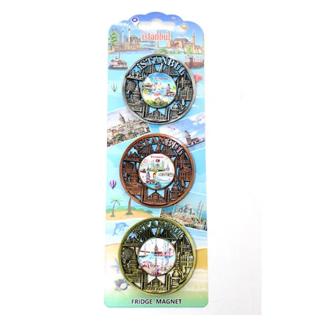 İstanbul Temalı Metal Magnet 3'Lü Set