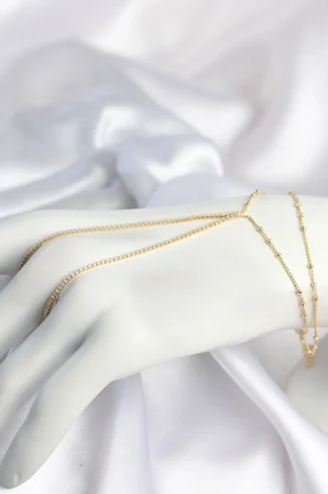 Gold Renk Minimal Zirkon Taşlı Su Yolu Model Şahmeran