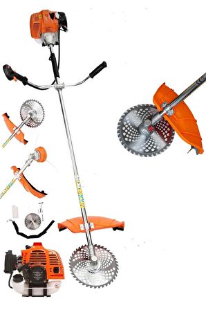 Kraft Hart Yan Tipi Benzinli Motorlu Ot Çalı Tırpanı Çim Biçme Makinesi Tırpan