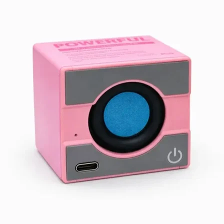 Mini Taşınabilir Hoparlör - Type C (USB-C) Şarj - Güçlü Bass - Küp Tasarım