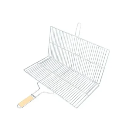 Büyük Boy Mangal Izgarası - 50x30 cm - Ahşap Saplı