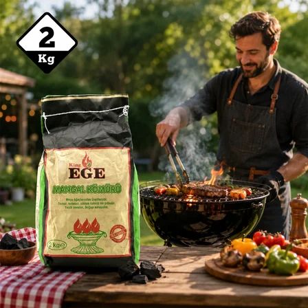 2 Kg Mangal Kömürü - Çıra Hediyeli - Meşe Kömürü