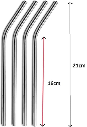 Paslanmaz Çelik Pipet Seti 5 Parça
