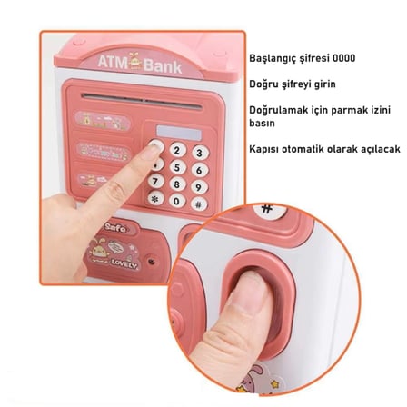 Parmak İzi ve Şifreli Elektronik ATM Kumbara