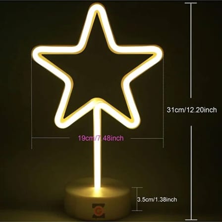 Yıldız Neon LED Lamba