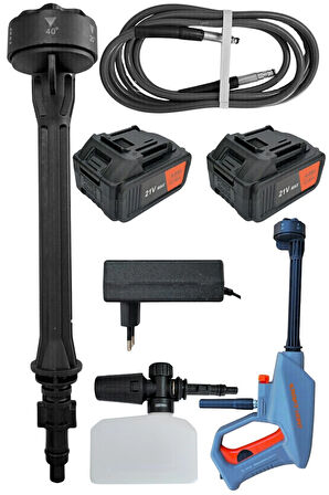 KRAFT HART 21V 4Ah Çift Akülü Katlanabilir Basınçlı Yıkama Makinesi 50 Bar Basınç Oto Araba Bahçe