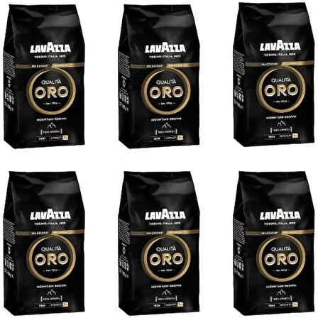 Lavazza Oro Black Espresso Çekirdek Kahve 1 kg 6 Adet