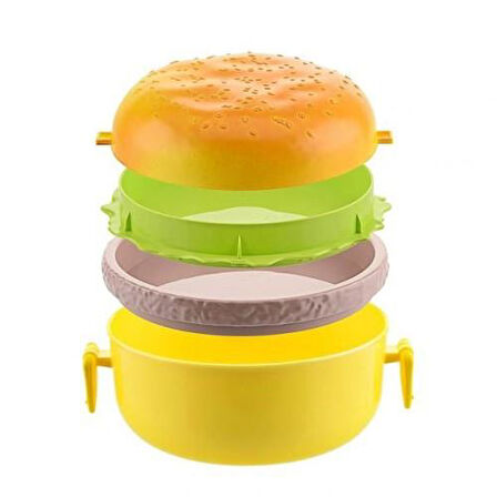 Hamburger Tasarımlı Beslenme Kabı