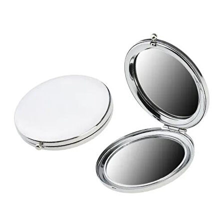 Promosyon Yuvarlak Cep Aynası Gümüş Renk