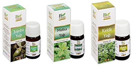 Kekik Jojoba Melisa-Aromatik Masaj-Cilt Bakım Yağ Seti