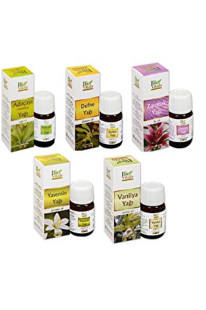 Ada Çayı Defne Zambak Yasemin Vanilya-Aromatik Masaj-Cilt Bakım Yağ Seti