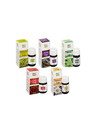 Ada Çayı Ardıç Melisa Gül Papatya-Aromatik Masaj-Cilt Bakım Yağ Seti