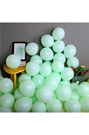 Makaron Balon Su Mint Yeşil  20 Adet