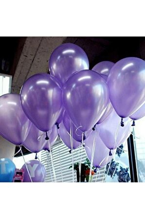 Metalik Lila Balon 20'li