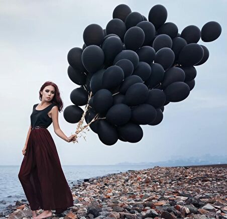 Siyah Balon 50 Adet