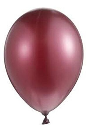 Bordo Metalik Balon 50 Adet + 5 mt balon zinciri