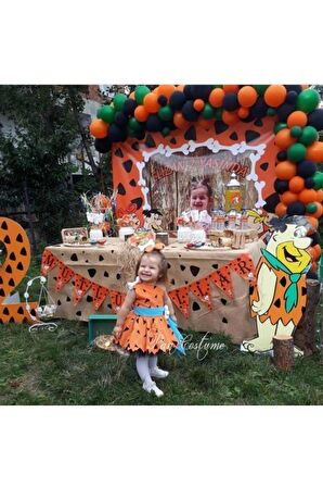 Çakmak Taş Taş Devri Konsept 50 adet Balon + 5 mt balon zinciri