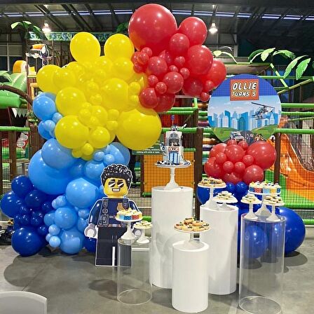 50 Adet Sarı, Mavi, Lacivert, Kırmızı Balon ve 5Mt Balon Zinciri