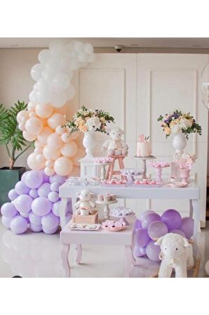 Makaron Pastel Balon Konsept Balon Zincir 50 Adet