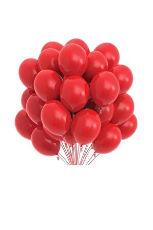 Kırmızı Pastel Balon 70 Adet + 5 mt balon zinciri