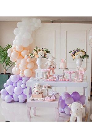 Makaron Pastel Balon Konsept Balon Zincir 70 Adet