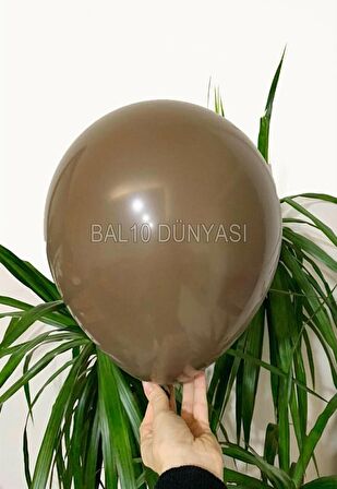 Çikolata Kahve Rengi Pastel Balon 30 Adet