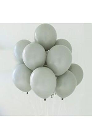 Pastel Gri Balon 30 Adet
