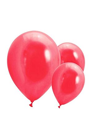 Cansüs Metalik Kırmızı Balon 30 Cm 12 Inch 50li