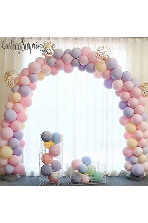 Makaron Soft Balon Seti 30 Adet Karışık Renk Pastel Balon 