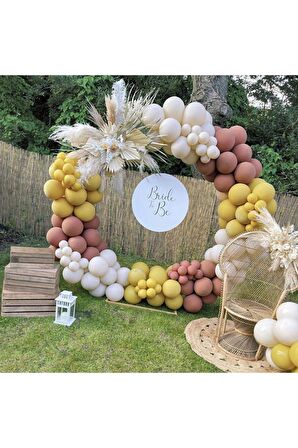 Retro Zerdeçal Yaban Çileği Ve Deniz Kumu Balon Seti 50 Adet