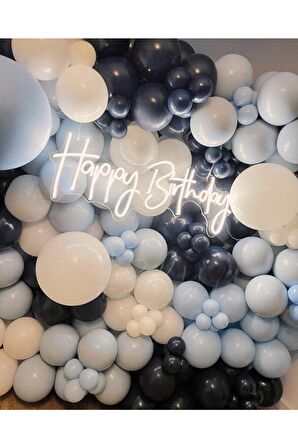 Gece Mavisi Fırtına Mavisi Ve Deniz Kumu Balon Seti 50 Adet