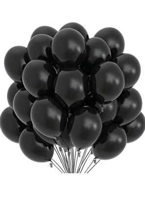 Pastel Siyah Balon 20'li