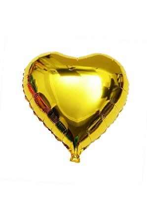 Altın Gold Kalp Folyo Balon 18 Inç (40 CM) 1 Adet