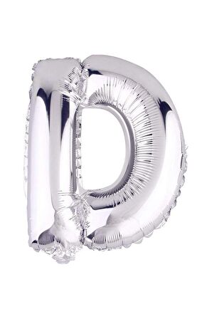 16" Inç 40 Cm Folyo Balon Gümüş Renk ''D'' Harfi