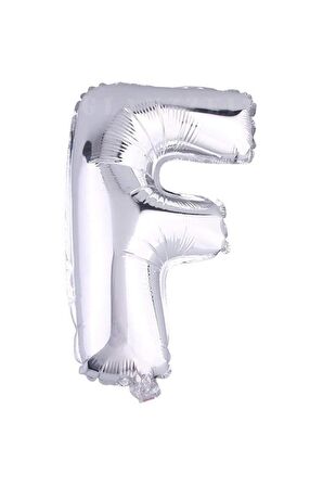 16" Inç 40 Cm Folyo Balon Gümüş Renk ''F'' Harfi