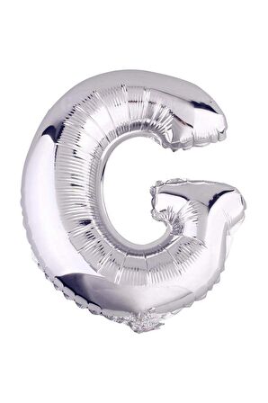 16" Inç 40 Cm Folyo Balon Gümüş Renk ''G'' Harfi