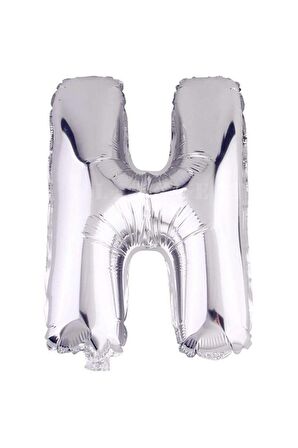 16" Inç 40 Cm Folyo Balon Gümüş Renk ''H'' Harfi