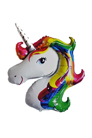 Tek Boynuzlu At Unicorn Folyo Balon Koyu Renk 87X117 Cm