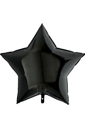 Siyah Yıldız Folyo Balon 45 Cm 1 Adet