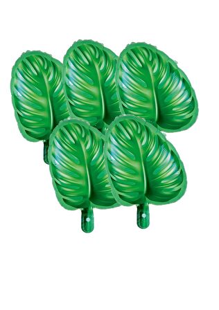 Tropikal Yaprak Folyo Balon 55x40 cm 5 Adet