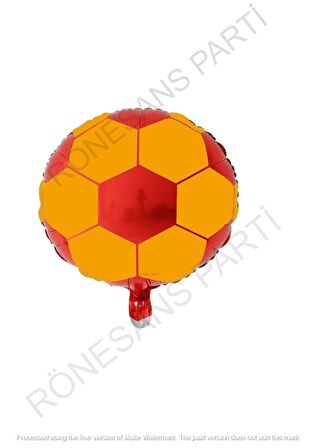 Sarı Kırmızı Futbol Topu Folyo Folyo Balon 45 cm 1 Adet