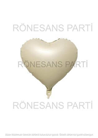 Bej Kalp Folyo Balon 45 cm 1 Adet