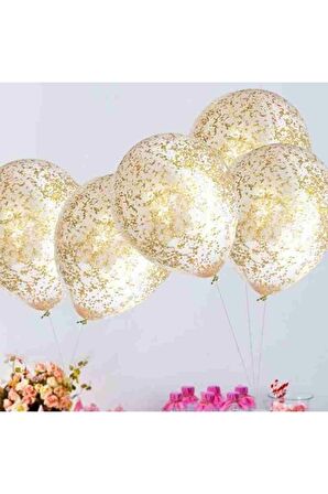 Konfetili Şeffaf Balon Seti