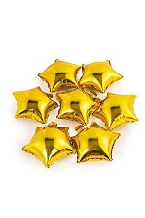 Gold Yıldız Folyo Balon Set 5 adet 25 cm