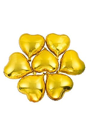 Gold Kalp Folyo Balon Set 5 adet 25 cm
