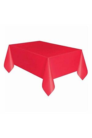 Kırmızı Renk Plastik Masa Örtüsü 120x180